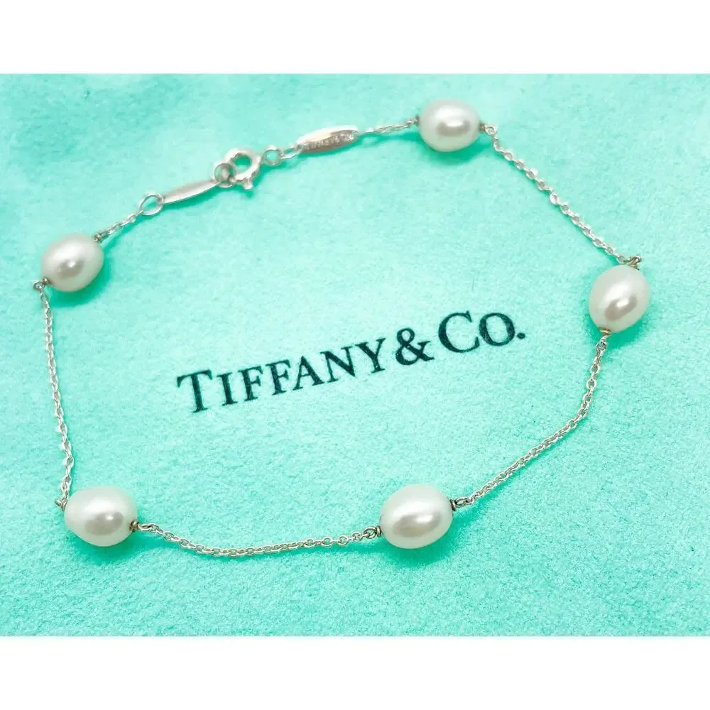 Tiffany & Co. Elsa Peretti 6-6.5mm Pearls by the Yard Bracelet Silver 7.75